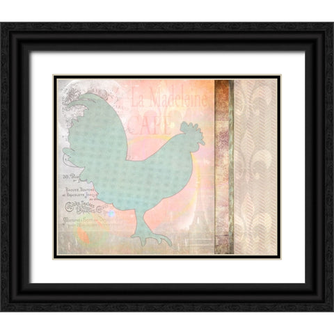Morning Chicken 2 Black Ornate Wood Framed Art Print with Double Matting by LightBoxJournal