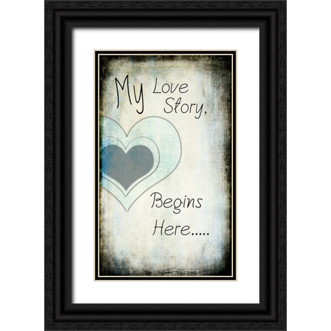 My Love Story Black Ornate Wood Framed Art Print with Double Matting by LightBoxJournal