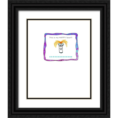 This Is My Happy Face 2 Black Ornate Wood Framed Art Print with Double Matting by LightBoxJournal