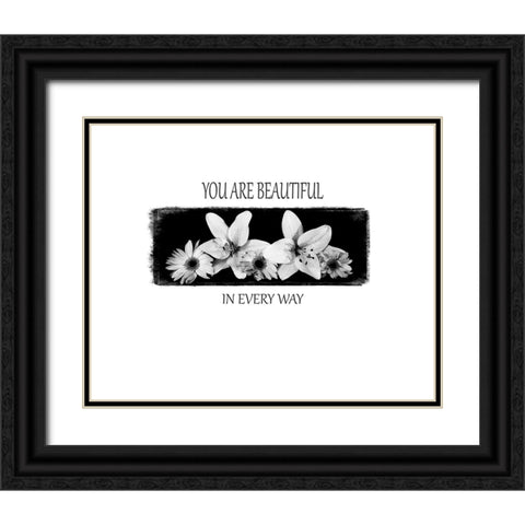 You Are Beautiful Black Ornate Wood Framed Art Print with Double Matting by LightBoxJournal