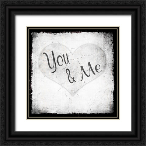 You Me BW Black Ornate Wood Framed Art Print with Double Matting by LightBoxJournal