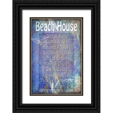 Beach House Black Ornate Wood Framed Art Print with Double Matting by LightBoxJournal