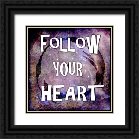 Cosmic - Follow Your Heart Black Ornate Wood Framed Art Print with Double Matting by LightBoxJournal