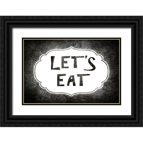 Breakfast Served - Lets Eat Black Ornate Wood Framed Art Print with Double Matting by LightBoxJournal