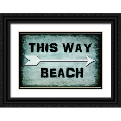 Choose Path - This Way Beach Black Ornate Wood Framed Art Print with Double Matting by LightBoxJournal