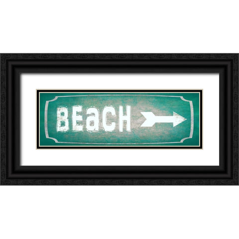 Good Times_Beach Black Ornate Wood Framed Art Print with Double Matting by LightBoxJournal