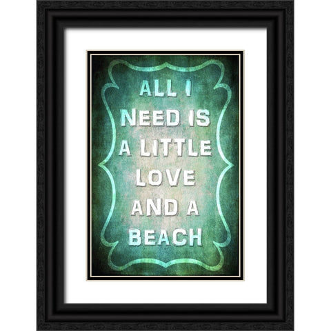 Good Times_Love Beach Black Ornate Wood Framed Art Print with Double Matting by LightBoxJournal