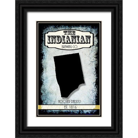 States Brewing Co_Indiania Black Ornate Wood Framed Art Print with Double Matting by LightBoxJournal
