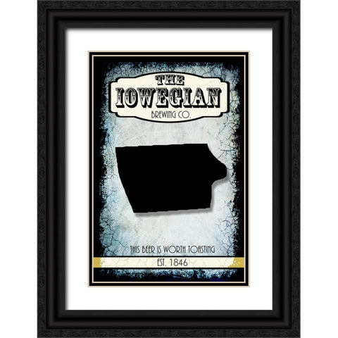 States Brewing Co_Iowa Black Ornate Wood Framed Art Print with Double Matting by LightBoxJournal