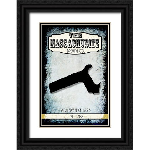 States Brewing Co_Massachusette Black Ornate Wood Framed Art Print with Double Matting by LightBoxJournal