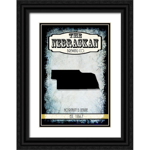 States Brewing Co_Nebraska Black Ornate Wood Framed Art Print with Double Matting by LightBoxJournal