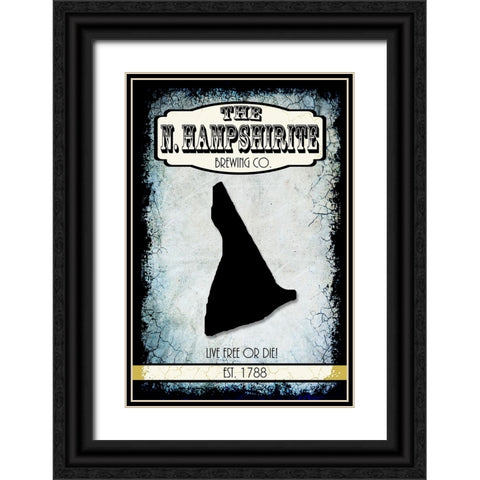 States Brewing Co_New Hampshire Black Ornate Wood Framed Art Print with Double Matting by LightBoxJournal