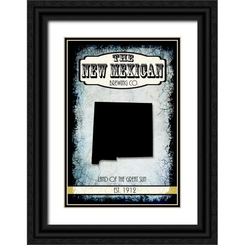 States Brewing Co_New Mexico Black Ornate Wood Framed Art Print with Double Matting by LightBoxJournal