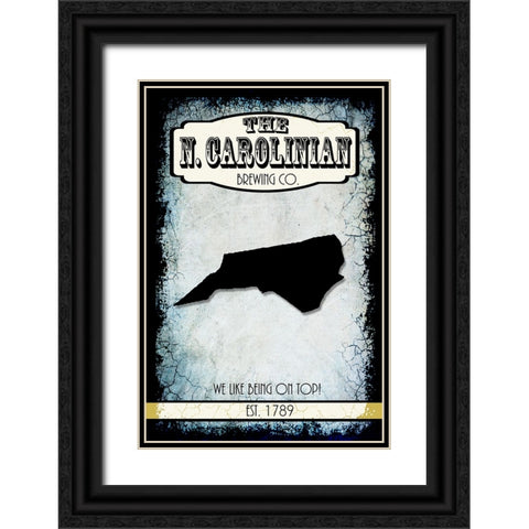 States Brewing Co_North Carolinia Black Ornate Wood Framed Art Print with Double Matting by LightBoxJournal