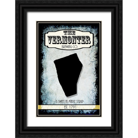 States Brewing Co_Vermont Black Ornate Wood Framed Art Print with Double Matting by LightBoxJournal