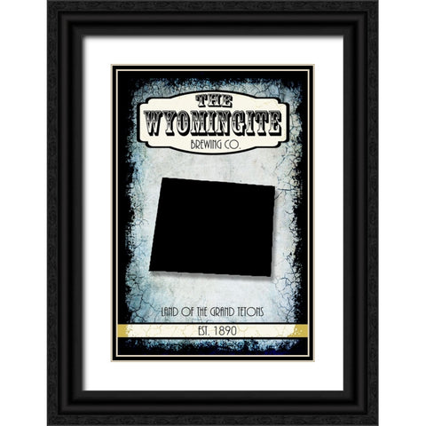 States Brewing Co_Wyoming Black Ornate Wood Framed Art Print with Double Matting by LightBoxJournal