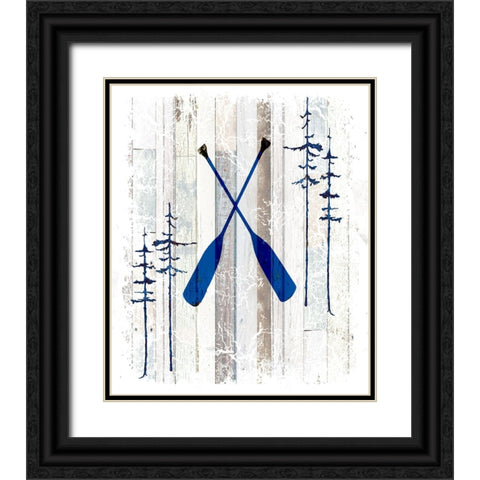 The Blue Moose - Oars Black Ornate Wood Framed Art Print with Double Matting by LightBoxJournal