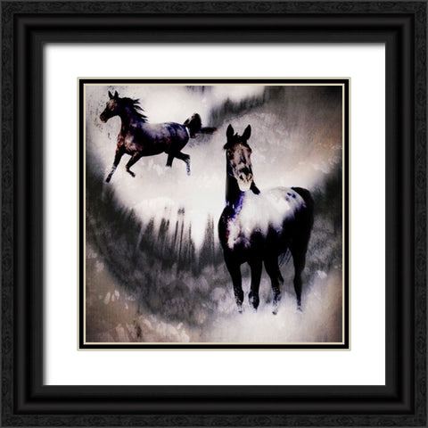 Black Mare - Dream 2 Black Ornate Wood Framed Art Print with Double Matting by LightBoxJournal