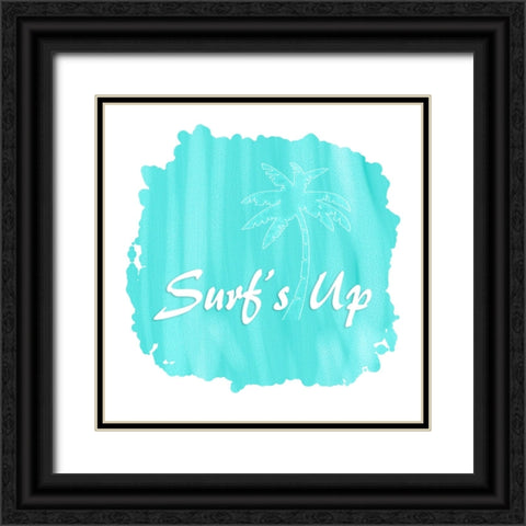 Lifes A Beach Surfs Up Black Ornate Wood Framed Art Print with Double Matting by LightBoxJournal