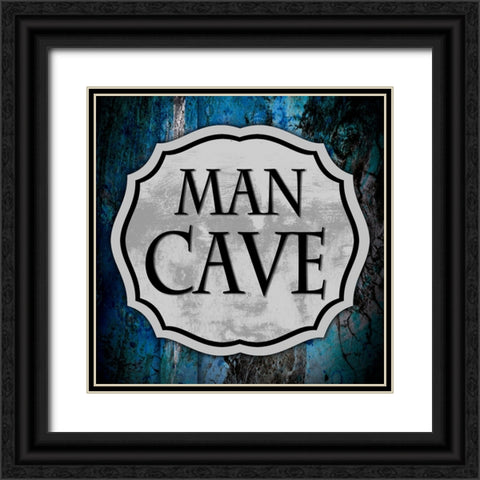 Man Cave 1 Black Ornate Wood Framed Art Print with Double Matting by LightBoxJournal