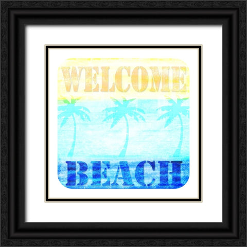 Welcome Beach 2 Black Ornate Wood Framed Art Print with Double Matting by LightBoxJournal