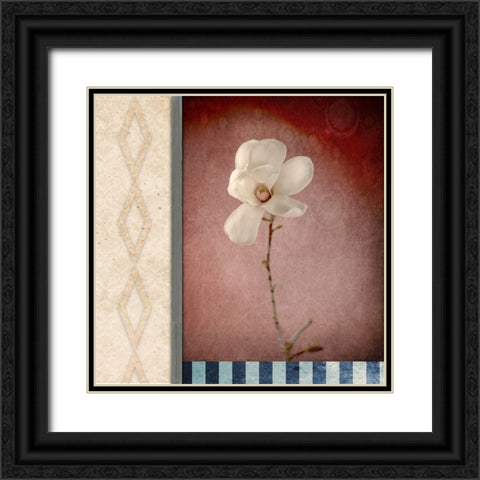 Magnolia Diamond 1 Black Ornate Wood Framed Art Print with Double Matting by LightBoxJournal
