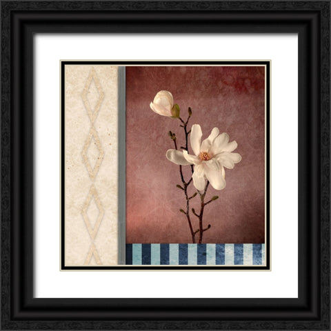 Magnolia Diamond 2 Black Ornate Wood Framed Art Print with Double Matting by LightBoxJournal