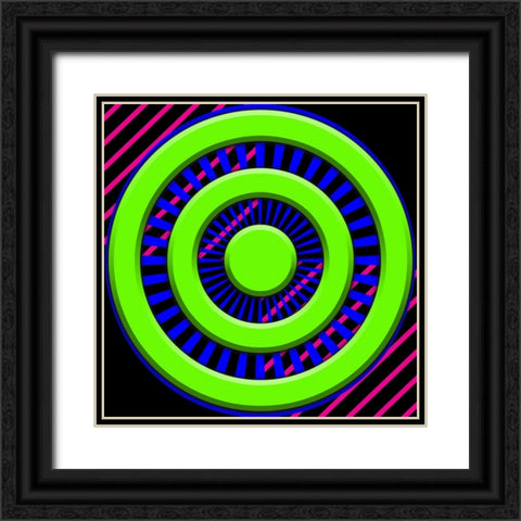 Black Light Pattern 2 Black Ornate Wood Framed Art Print with Double Matting by LightBoxJournal