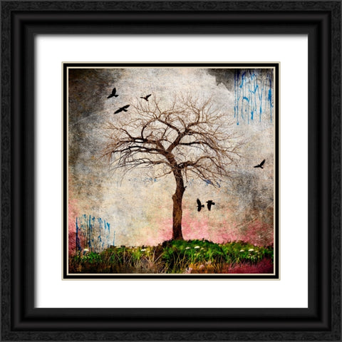 Cottonwood Tree Part 08 Black Ornate Wood Framed Art Print with Double Matting by LightBoxJournal