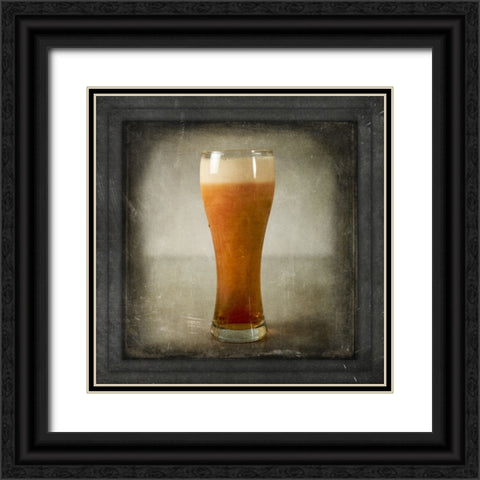 Dorm Room Pub Just Beer Black Ornate Wood Framed Art Print with Double Matting by LightBoxJournal