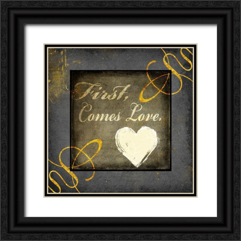 First Comes Love Black Ornate Wood Framed Art Print with Double Matting by LightBoxJournal