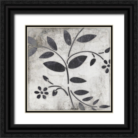 Leaf Pattern 2 Black Ornate Wood Framed Art Print with Double Matting by LightBoxJournal