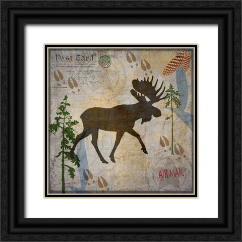 Bear Lodge Moose Black Ornate Wood Framed Art Print with Double Matting by LightBoxJournal