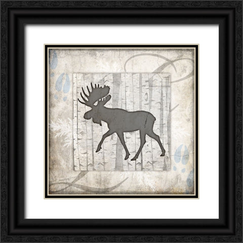 Decorative Lodge Bear 2 Black Ornate Wood Framed Art Print with Double Matting by LightBoxJournal