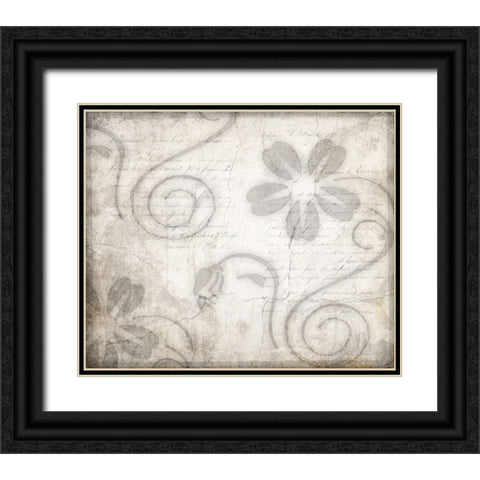Decorative Pattern 4 Black Ornate Wood Framed Art Print with Double Matting by LightBoxJournal