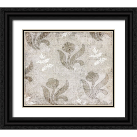 Decortive Pattern 5.3 Black Ornate Wood Framed Art Print with Double Matting by LightBoxJournal