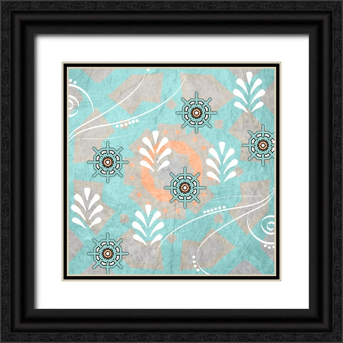 Decortive Sea Leaf 6 Black Ornate Wood Framed Art Print with Double Matting by LightBoxJournal