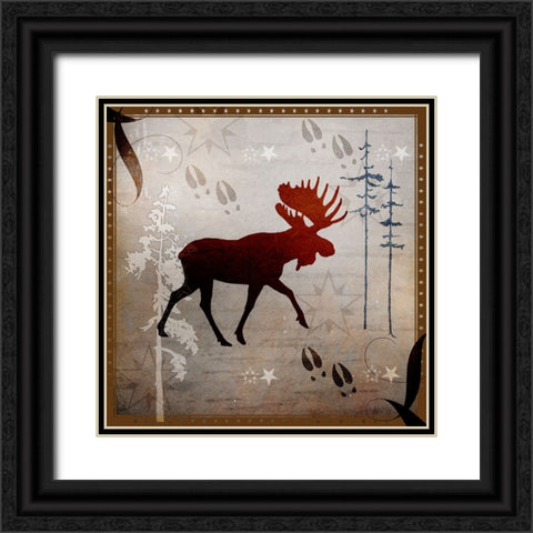 Moose Tracks Black Ornate Wood Framed Art Print with Double Matting by LightBoxJournal
