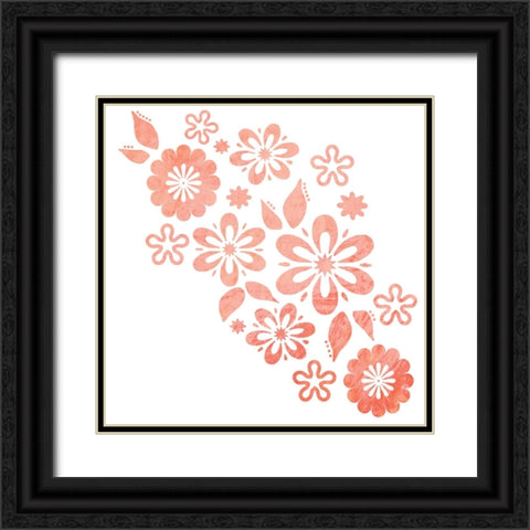 Go BoHo 6 Peach texture Black Ornate Wood Framed Art Print with Double Matting by LightBoxJournal