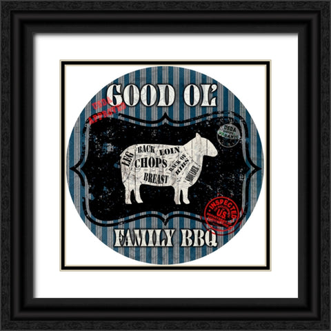 Good Ol Family BBQ Round 2 Black Ornate Wood Framed Art Print with Double Matting by LightBoxJournal