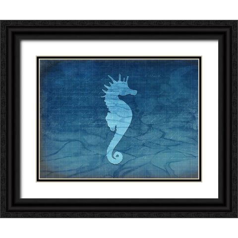 Gypsy Blue Cyanotype V5 Black Ornate Wood Framed Art Print with Double Matting by LightBoxJournal