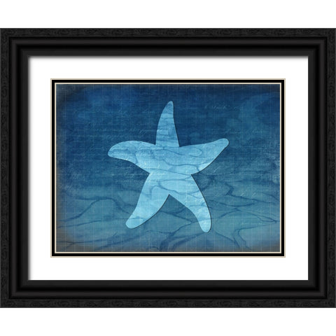 Gypsy Blue Cyanotype V6 Black Ornate Wood Framed Art Print with Double Matting by LightBoxJournal