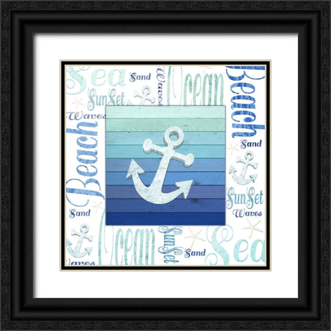 Gypsy Sea Blue 1 Black Ornate Wood Framed Art Print with Double Matting by LightBoxJournal