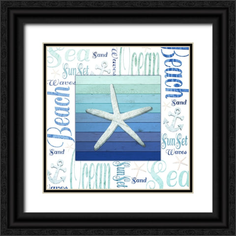 Gypsy Sea Blue 2 Black Ornate Wood Framed Art Print with Double Matting by LightBoxJournal