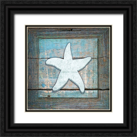 Gypsy Sea Blue Framed 3 Black Ornate Wood Framed Art Print with Double Matting by LightBoxJournal