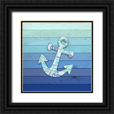 Gypsy Sea Blue V2 2 Black Ornate Wood Framed Art Print with Double Matting by LightBoxJournal
