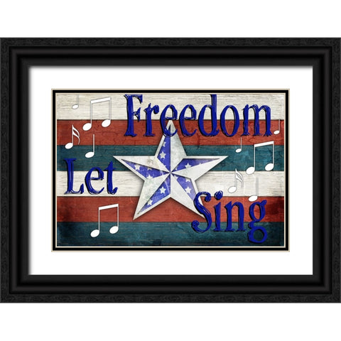 American Freedom Collection 4 Black Ornate Wood Framed Art Print with Double Matting by LightBoxJournal