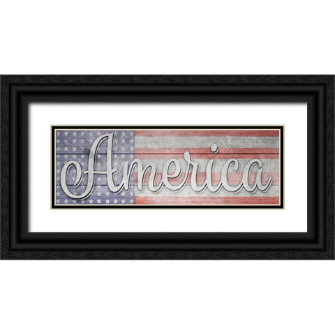 American Workshop Series 3 V6 Signs 3 Black Ornate Wood Framed Art Print with Double Matting by LightBoxJournal