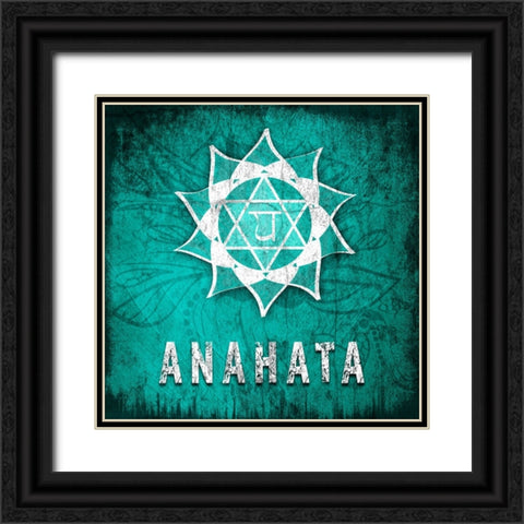 ChakrasYoga_Symbol_Anahata Black Ornate Wood Framed Art Print with Double Matting by LightBoxJournal