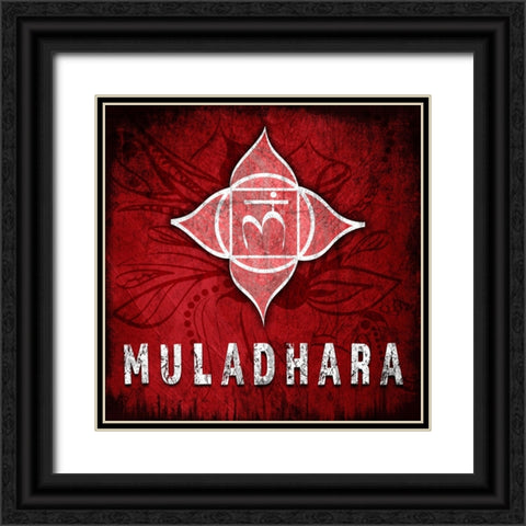 ChakrasYoga_Symbol_Muladhara Black Ornate Wood Framed Art Print with Double Matting by LightBoxJournal
